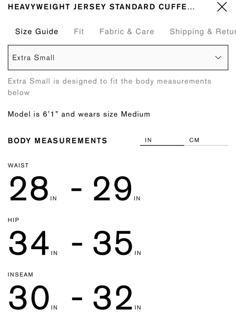 Reigning Champ HEAVYWEIGHT JERSEY STANDARD CUFFED SWEATPANT